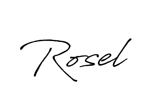Also we have Rosel name is the best signature style. Create professional handwritten signature collection using Antro_Vectra_Bolder autograph style. Rosel signature style 7 images and pictures png