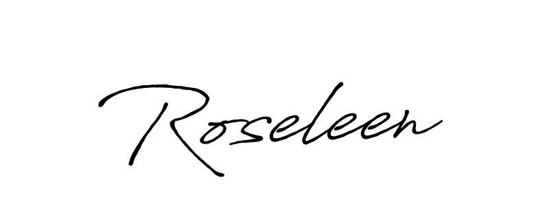 Make a beautiful signature design for name Roseleen. With this signature (Antro_Vectra_Bolder) style, you can create a handwritten signature for free. Roseleen signature style 7 images and pictures png