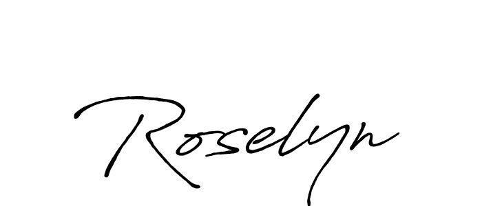 Roselyn stylish signature style. Best Handwritten Sign (Antro_Vectra_Bolder) for my name. Handwritten Signature Collection Ideas for my name Roselyn. Roselyn signature style 7 images and pictures png