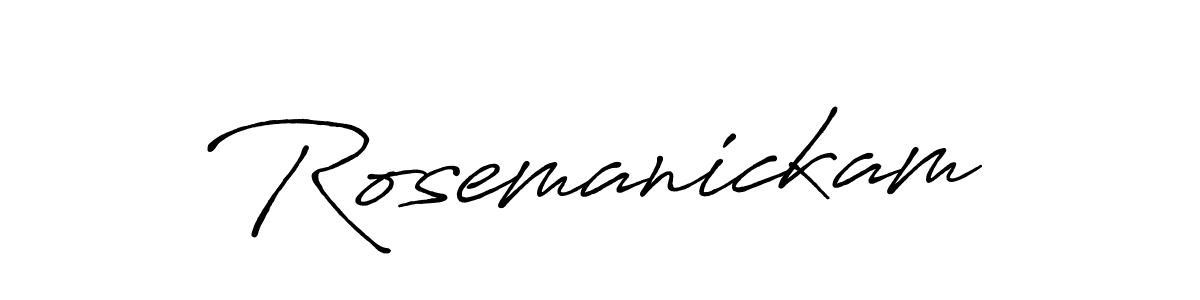 How to make Rosemanickam signature? Antro_Vectra_Bolder is a professional autograph style. Create handwritten signature for Rosemanickam name. Rosemanickam signature style 7 images and pictures png