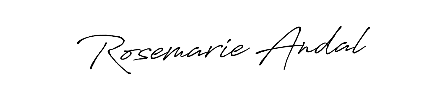 if you are searching for the best signature style for your name Rosemarie Andal. so please give up your signature search. here we have designed multiple signature styles  using Antro_Vectra_Bolder. Rosemarie Andal signature style 7 images and pictures png