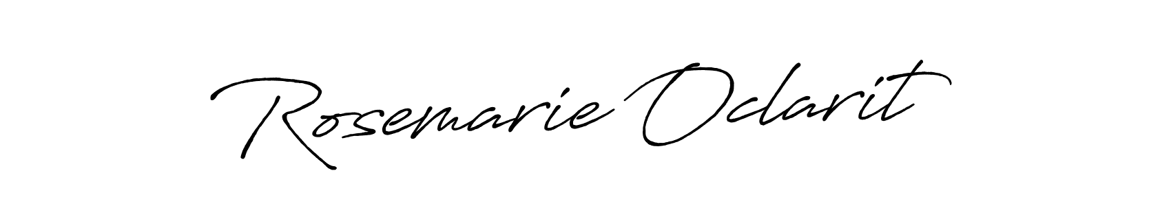 How to make Rosemarie Oclarit name signature. Use Antro_Vectra_Bolder style for creating short signs online. This is the latest handwritten sign. Rosemarie Oclarit signature style 7 images and pictures png