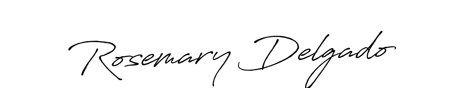 Create a beautiful signature design for name Rosemary Delgado. With this signature (Antro_Vectra_Bolder) fonts, you can make a handwritten signature for free. Rosemary Delgado signature style 7 images and pictures png