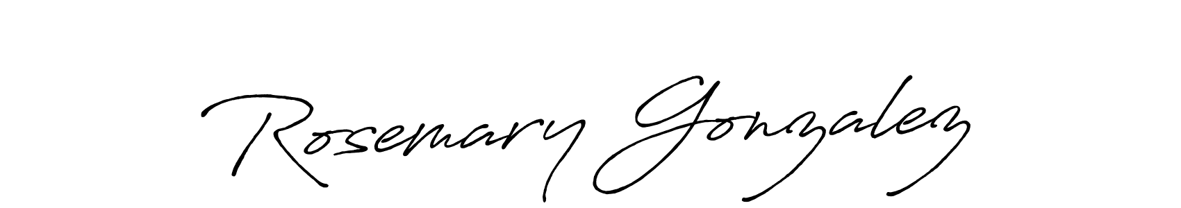 Create a beautiful signature design for name Rosemary Gonzalez. With this signature (Antro_Vectra_Bolder) fonts, you can make a handwritten signature for free. Rosemary Gonzalez signature style 7 images and pictures png