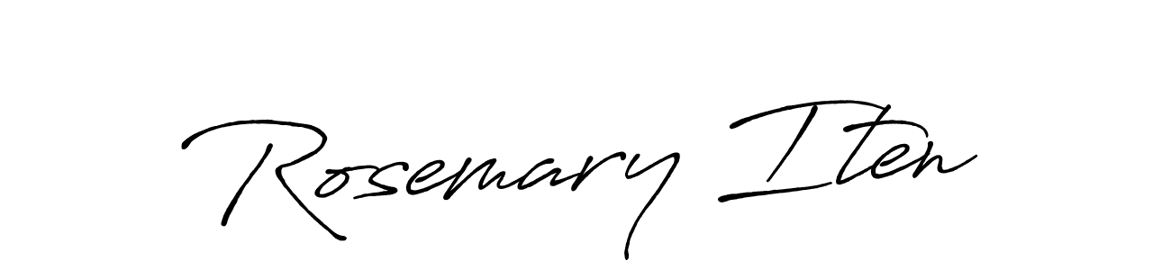 Create a beautiful signature design for name Rosemary Iten. With this signature (Antro_Vectra_Bolder) fonts, you can make a handwritten signature for free. Rosemary Iten signature style 7 images and pictures png