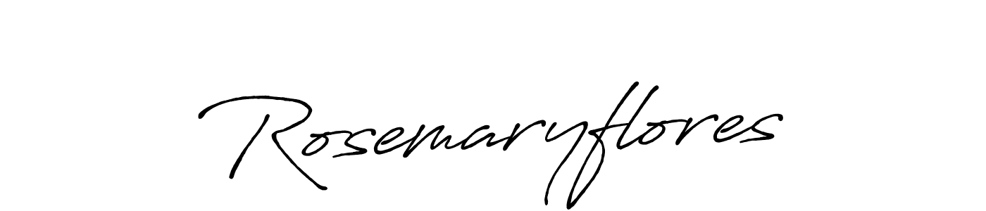 Rosemaryflores stylish signature style. Best Handwritten Sign (Antro_Vectra_Bolder) for my name. Handwritten Signature Collection Ideas for my name Rosemaryflores. Rosemaryflores signature style 7 images and pictures png