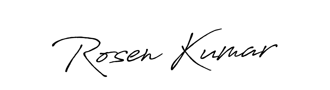 if you are searching for the best signature style for your name Rosen Kumar. so please give up your signature search. here we have designed multiple signature styles  using Antro_Vectra_Bolder. Rosen Kumar signature style 7 images and pictures png