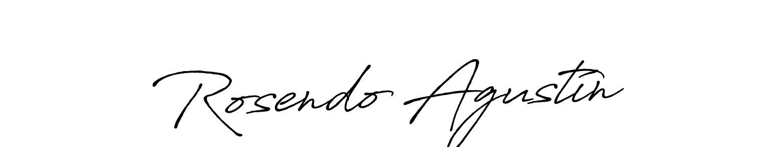 Make a short Rosendo Agustín signature style. Manage your documents anywhere anytime using Antro_Vectra_Bolder. Create and add eSignatures, submit forms, share and send files easily. Rosendo Agustín signature style 7 images and pictures png