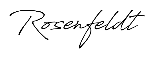 Discover how Rosenfeldt looks in an executive cursive font (Antro_Vectra_Bolder). Perfect for legal documents, invoices, and certificates. Rosenfeldt signature style 7 images and pictures png