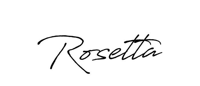 Make a beautiful signature design for name Rosetta. With this signature (Antro_Vectra_Bolder) style, you can create a handwritten signature for free. Rosetta signature style 7 images and pictures png