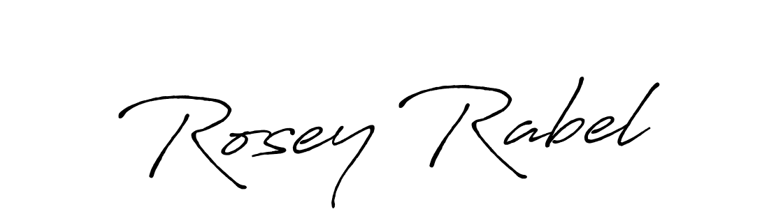Rosey Rabel stylish signature style. Best Handwritten Sign (Antro_Vectra_Bolder) for my name. Handwritten Signature Collection Ideas for my name Rosey Rabel. Rosey Rabel signature style 7 images and pictures png