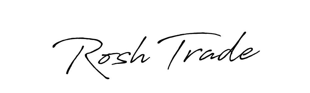 Make a beautiful signature design for name Rosh Trade. With this signature (Antro_Vectra_Bolder) style, you can create a handwritten signature for free. Rosh Trade signature style 7 images and pictures png