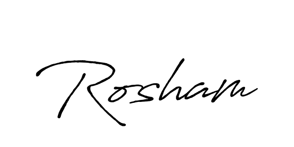 Make a beautiful signature design for name Rosham. Use this online signature maker to create a handwritten signature for free. Rosham signature style 7 images and pictures png