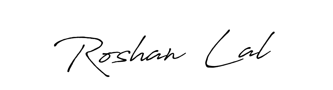 Use a signature maker to create a handwritten signature online. With this signature software, you can design (Antro_Vectra_Bolder) your own signature for name Roshan  Lal. Roshan  Lal signature style 7 images and pictures png