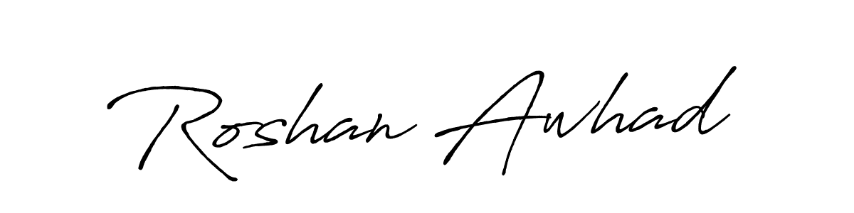 Antro_Vectra_Bolder is a professional signature style that is perfect for those who want to add a touch of class to their signature. It is also a great choice for those who want to make their signature more unique. Get Roshan Awhad name to fancy signature for free. Roshan Awhad signature style 7 images and pictures png