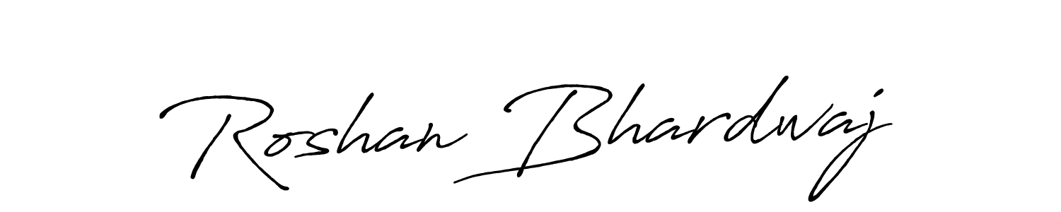 Use a signature maker to create a handwritten signature online. With this signature software, you can design (Antro_Vectra_Bolder) your own signature for name Roshan Bhardwaj. Roshan Bhardwaj signature style 7 images and pictures png