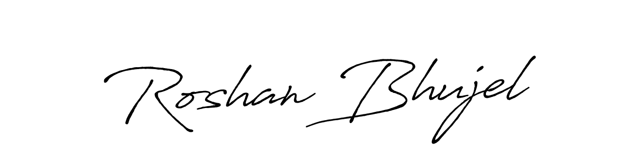Make a beautiful signature design for name Roshan Bhujel. Use this online signature maker to create a handwritten signature for free. Roshan Bhujel signature style 7 images and pictures png