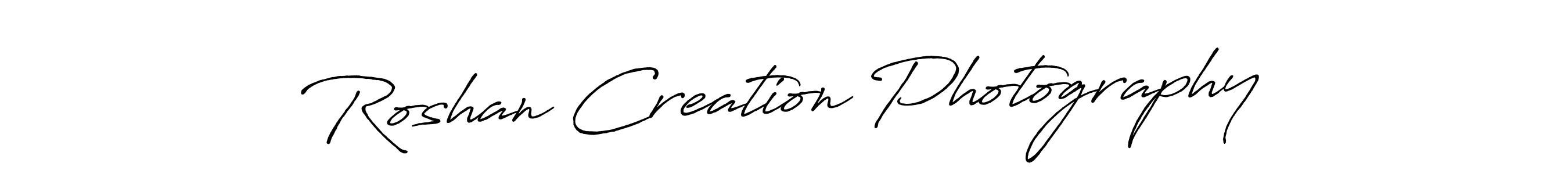 Design your own signature with our free online signature maker. With this signature software, you can create a handwritten (Antro_Vectra_Bolder) signature for name Roshan Creation Photography. Roshan Creation Photography signature style 7 images and pictures png