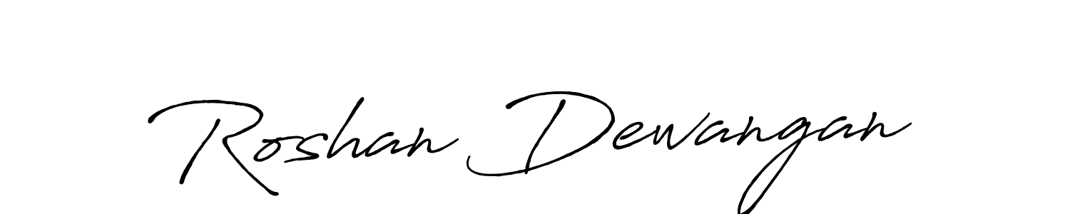 Make a beautiful signature design for name Roshan Dewangan. Use this online signature maker to create a handwritten signature for free. Roshan Dewangan signature style 7 images and pictures png