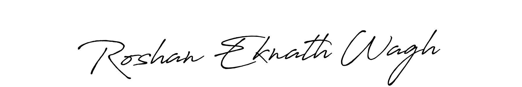 How to make Roshan Eknath Wagh name signature. Use Antro_Vectra_Bolder style for creating short signs online. This is the latest handwritten sign. Roshan Eknath Wagh signature style 7 images and pictures png