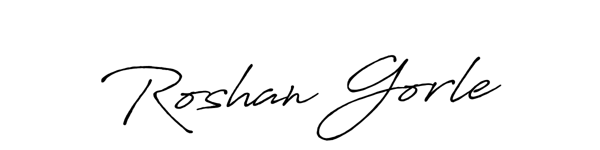 Use a signature maker to create a handwritten signature online. With this signature software, you can design (Antro_Vectra_Bolder) your own signature for name Roshan Gorle. Roshan Gorle signature style 7 images and pictures png