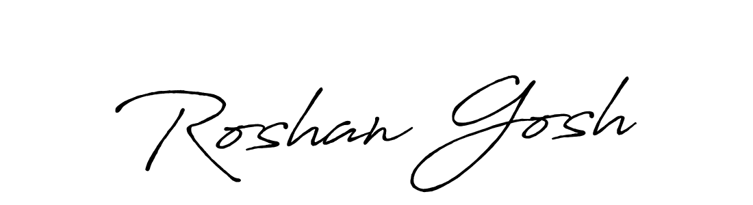 Also we have Roshan Gosh name is the best signature style. Create professional handwritten signature collection using Antro_Vectra_Bolder autograph style. Roshan Gosh signature style 7 images and pictures png