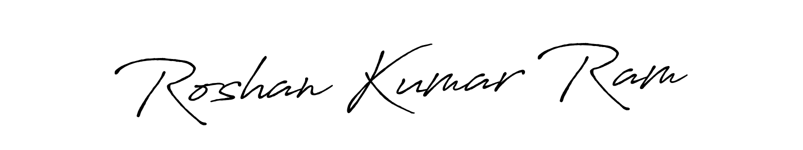 Use a signature maker to create a handwritten signature online. With this signature software, you can design (Antro_Vectra_Bolder) your own signature for name Roshan Kumar Ram. Roshan Kumar Ram signature style 7 images and pictures png