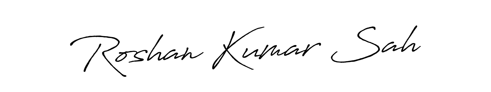 Create a beautiful signature design for name Roshan Kumar Sah. With this signature (Antro_Vectra_Bolder) fonts, you can make a handwritten signature for free. Roshan Kumar Sah signature style 7 images and pictures png