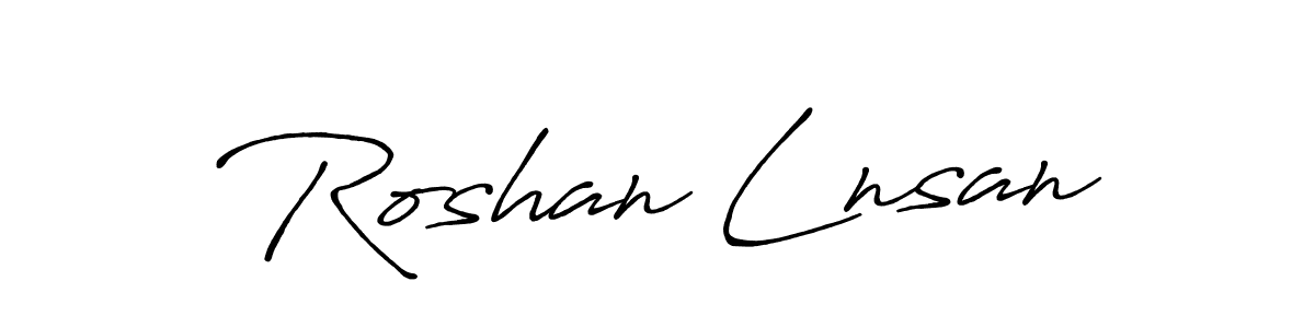 Use a signature maker to create a handwritten signature online. With this signature software, you can design (Antro_Vectra_Bolder) your own signature for name Roshan Lnsan. Roshan Lnsan signature style 7 images and pictures png