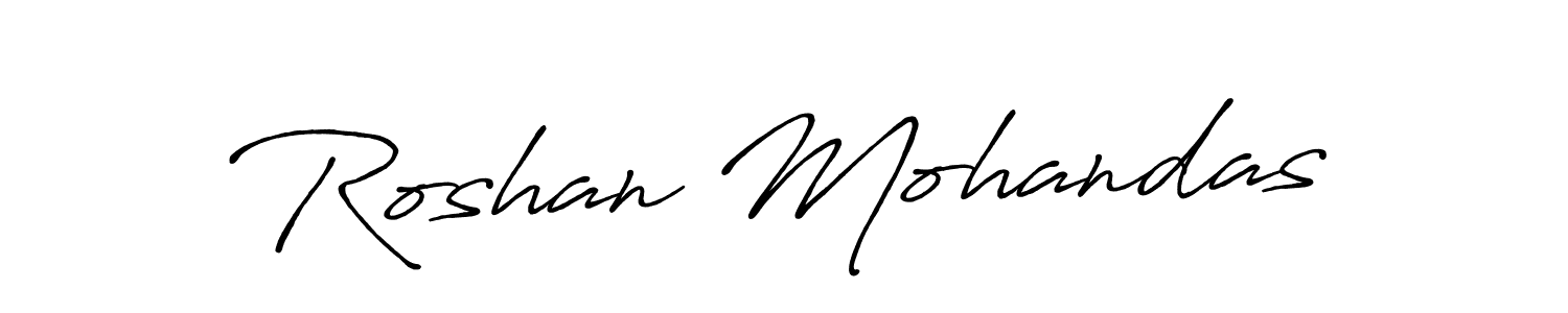 The best way (Antro_Vectra_Bolder) to make a short signature is to pick only two or three words in your name. The name Roshan Mohandas include a total of six letters. For converting this name. Roshan Mohandas signature style 7 images and pictures png