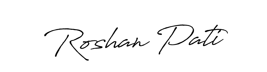 Similarly Antro_Vectra_Bolder is the best handwritten signature design. Signature creator online .You can use it as an online autograph creator for name Roshan Pati. Roshan Pati signature style 7 images and pictures png