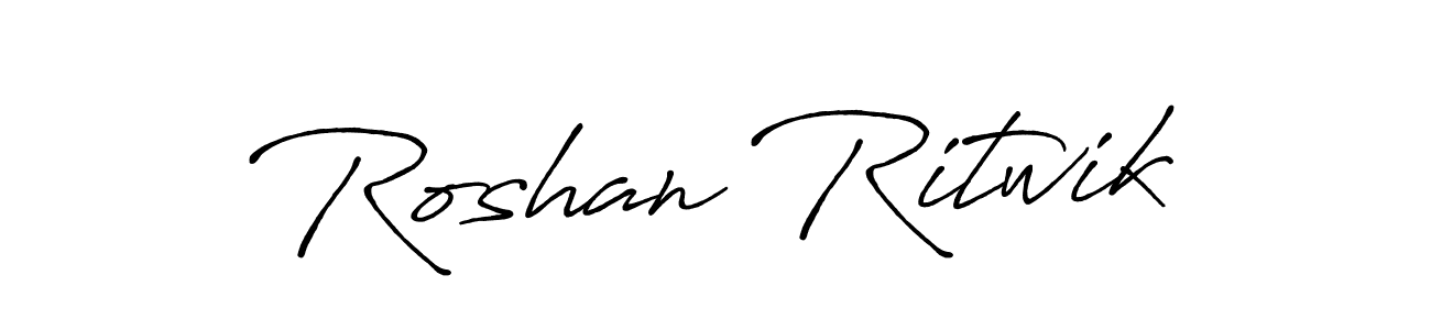 Use a signature maker to create a handwritten signature online. With this signature software, you can design (Antro_Vectra_Bolder) your own signature for name Roshan Ritwik. Roshan Ritwik signature style 7 images and pictures png