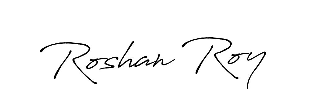 How to make Roshan Roy name signature. Use Antro_Vectra_Bolder style for creating short signs online. This is the latest handwritten sign. Roshan Roy signature style 7 images and pictures png