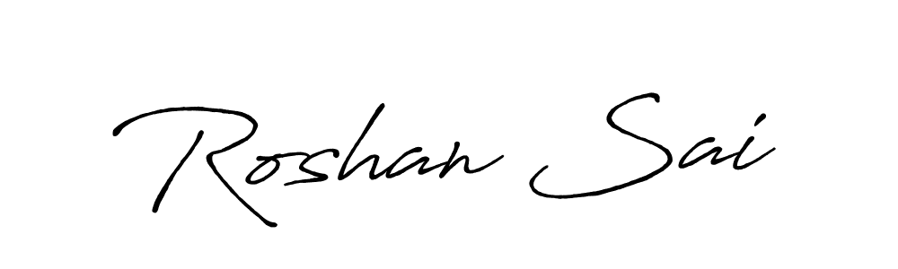 How to make Roshan Sai name signature. Use Antro_Vectra_Bolder style for creating short signs online. This is the latest handwritten sign. Roshan Sai signature style 7 images and pictures png