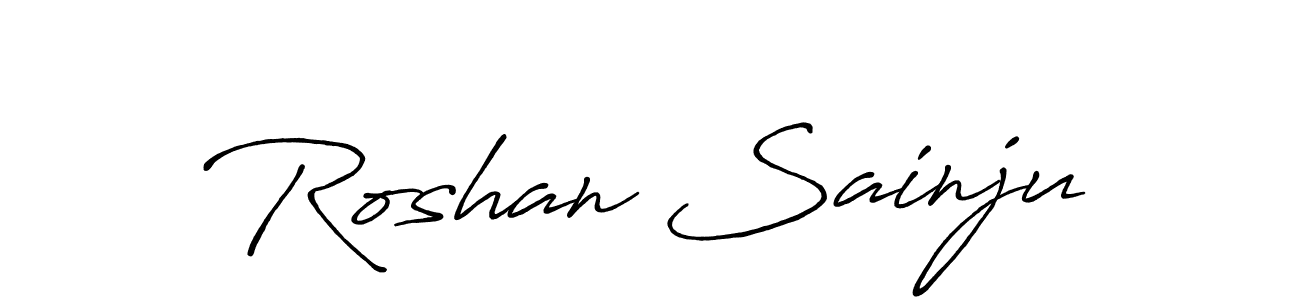 Antro_Vectra_Bolder is a professional signature style that is perfect for those who want to add a touch of class to their signature. It is also a great choice for those who want to make their signature more unique. Get Roshan Sainju name to fancy signature for free. Roshan Sainju signature style 7 images and pictures png