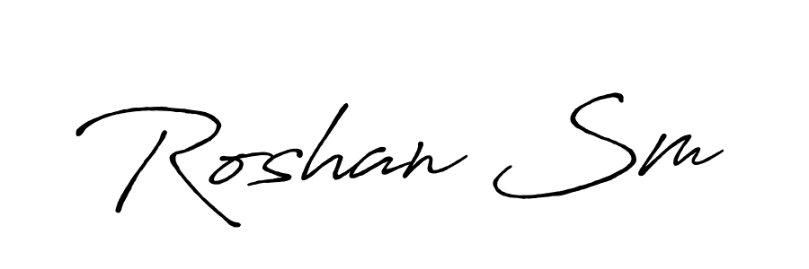 How to make Roshan Sm signature? Antro_Vectra_Bolder is a professional autograph style. Create handwritten signature for Roshan Sm name. Roshan Sm signature style 7 images and pictures png