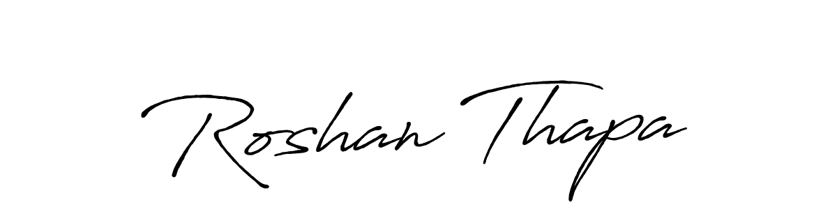 Roshan Thapa stylish signature style. Best Handwritten Sign (Antro_Vectra_Bolder) for my name. Handwritten Signature Collection Ideas for my name Roshan Thapa. Roshan Thapa signature style 7 images and pictures png