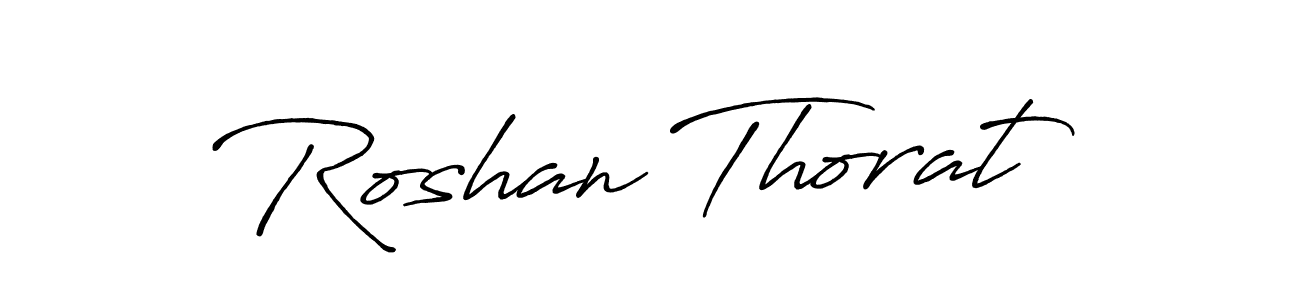 Create a beautiful signature design for name Roshan Thorat. With this signature (Antro_Vectra_Bolder) fonts, you can make a handwritten signature for free. Roshan Thorat signature style 7 images and pictures png