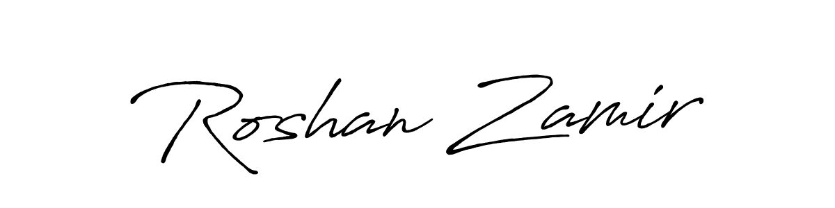 Make a beautiful signature design for name Roshan Zamir. Use this online signature maker to create a handwritten signature for free. Roshan Zamir signature style 7 images and pictures png