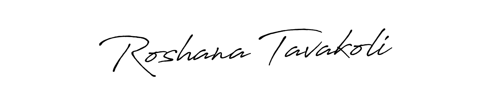 Use a signature maker to create a handwritten signature online. With this signature software, you can design (Antro_Vectra_Bolder) your own signature for name Roshana Tavakoli. Roshana Tavakoli signature style 7 images and pictures png