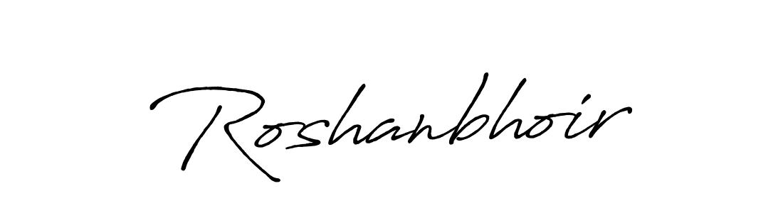 Create a beautiful signature design for name Roshanbhoir. With this signature (Antro_Vectra_Bolder) fonts, you can make a handwritten signature for free. Roshanbhoir signature style 7 images and pictures png