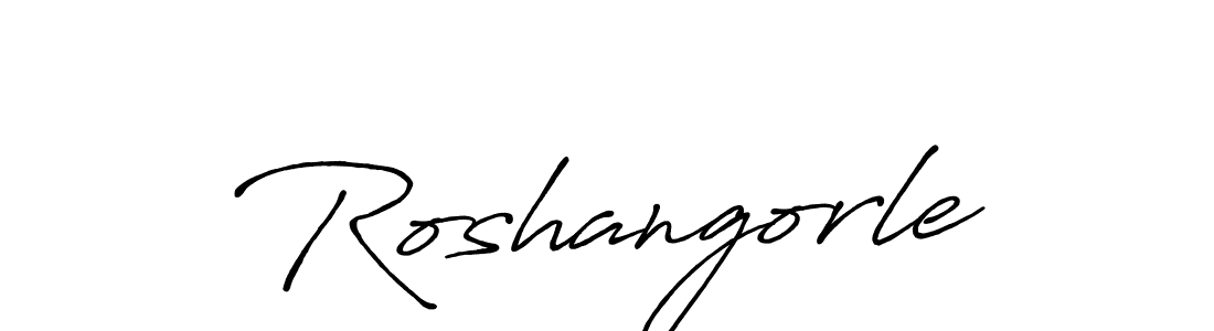 Also we have Roshangorle name is the best signature style. Create professional handwritten signature collection using Antro_Vectra_Bolder autograph style. Roshangorle signature style 7 images and pictures png