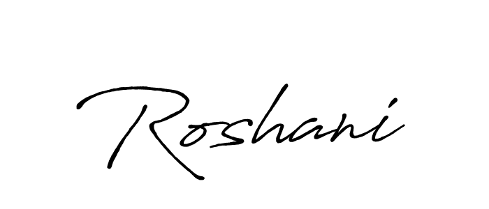 How to make Roshani name signature. Use Antro_Vectra_Bolder style for creating short signs online. This is the latest handwritten sign. Roshani signature style 7 images and pictures png