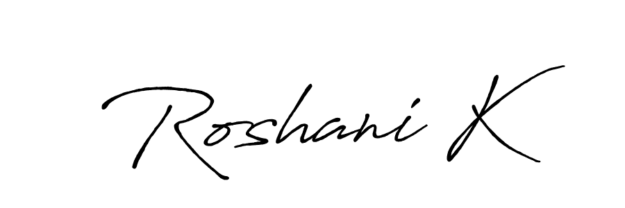 You can use this online signature creator to create a handwritten signature for the name Roshani K. This is the best online autograph maker. Roshani K signature style 7 images and pictures png