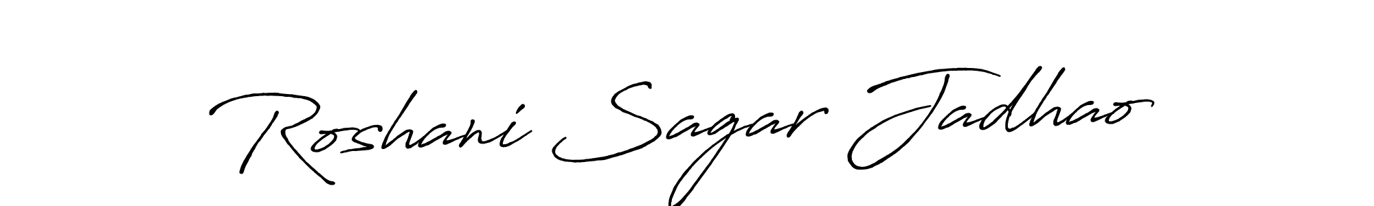 How to make Roshani Sagar Jadhao signature? Antro_Vectra_Bolder is a professional autograph style. Create handwritten signature for Roshani Sagar Jadhao name. Roshani Sagar Jadhao signature style 7 images and pictures png