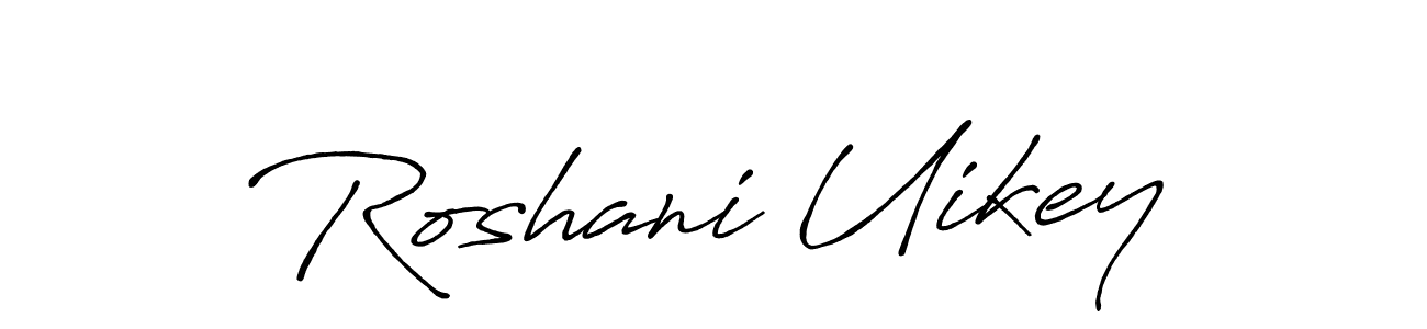 Design your own signature with our free online signature maker. With this signature software, you can create a handwritten (Antro_Vectra_Bolder) signature for name Roshani Uikey. Roshani Uikey signature style 7 images and pictures png