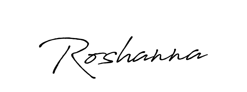 Create a beautiful signature design for name Roshanna. With this signature (Antro_Vectra_Bolder) fonts, you can make a handwritten signature for free. Roshanna signature style 7 images and pictures png