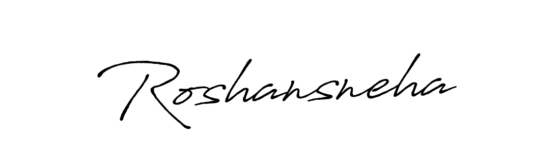 Design your own signature with our free online signature maker. With this signature software, you can create a handwritten (Antro_Vectra_Bolder) signature for name Roshansneha. Roshansneha signature style 7 images and pictures png
