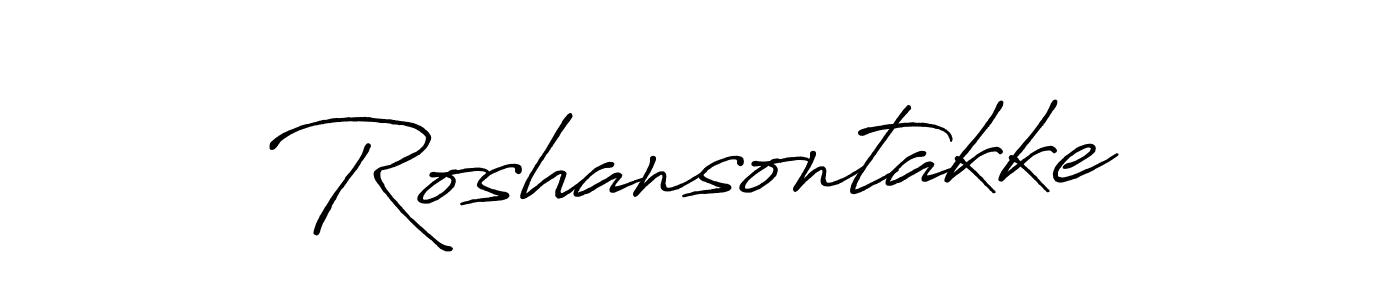 The best way (Antro_Vectra_Bolder) to make a short signature is to pick only two or three words in your name. The name Roshansontakke include a total of six letters. For converting this name. Roshansontakke signature style 7 images and pictures png