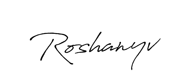 Also we have Roshanyv name is the best signature style. Create professional handwritten signature collection using Antro_Vectra_Bolder autograph style. Roshanyv signature style 7 images and pictures png